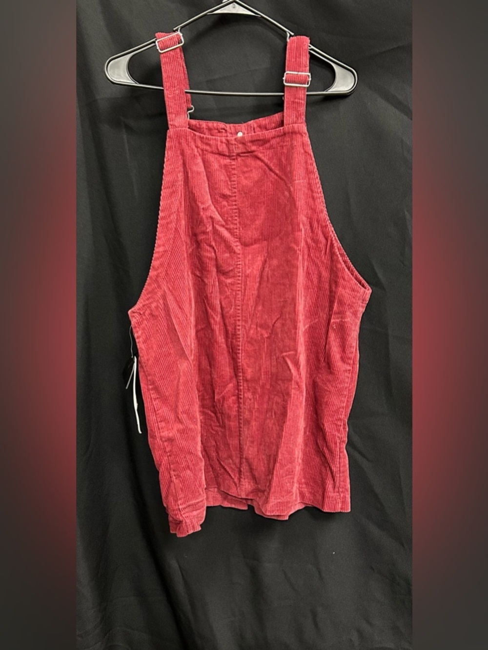 Celebrity Pink Maroon Denim Daisy Pinafore Dress Medium (0071, 0373) - Picture 5 of 9